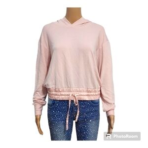 Garage Tie Waist Hoodie Longsleeve Lightweight Sweatshirt